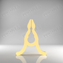 3D Printable Sextoys - Nipple Clamp - The Soft Golden Clamp