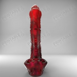 3D Printable Sextoys - Anal/Vaginal Dildo - The Red Shikimo Tentacle