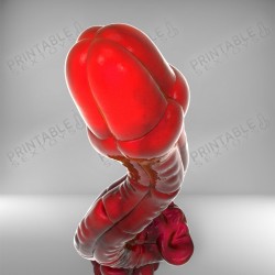 3D Printable Sextoys - Anal/Vaginal Dildo - The Red Shikimo Tentacle