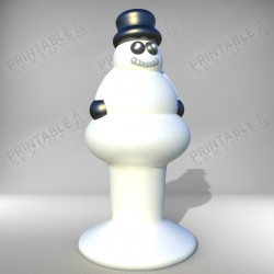 3D Printable Sextoys - Anal Plug - Mr Snowman