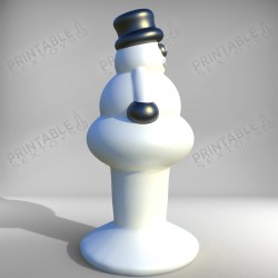 3D Printable Sextoys - Plug Anal - Monsieur Bonhomme de Neige