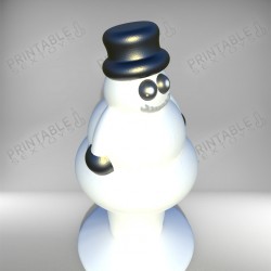 3D Printable Sextoys - Anal Plug - Mr Snowman