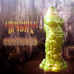 3D Printable Sextoys - Dildo Anal/Vaginal - Le Crocodile DunDick