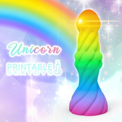 3D Printable Sextoys - Anal/Vaginal Dildo - The Unicorn