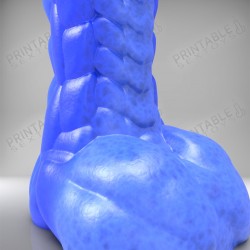 3D Printable Sextoys - Anal/Vaginal Dildo - The Sapphire Dragon’s Tail