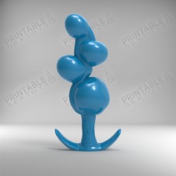 3D Printable Sextoys - Plug Anal - Le Serpentin Globuleux